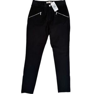Michael Kors size 2 Black Pants with Silver Zipper Accents